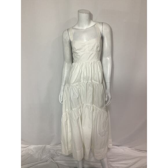 A.L.C. 'Lily' White Cotton Poplin Dress Size 8 - Picture 2 of 4